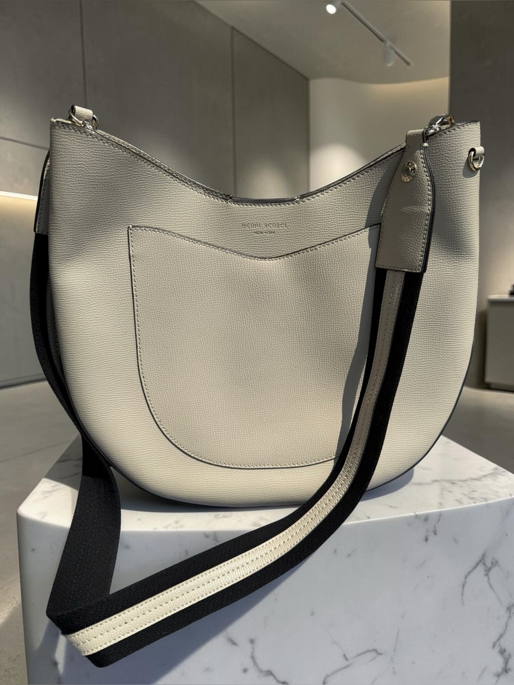 henri bendel Cream and Black Shoulder Bag